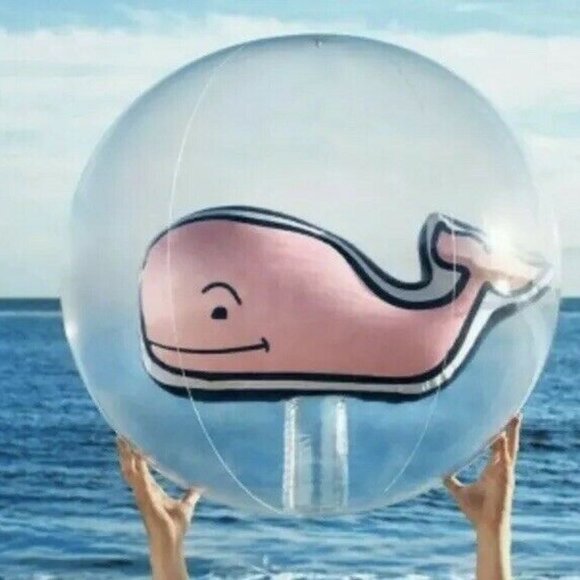 VINEYARD VINES 30" Pink Whale Inflatable Ball - Picture 2 of 4